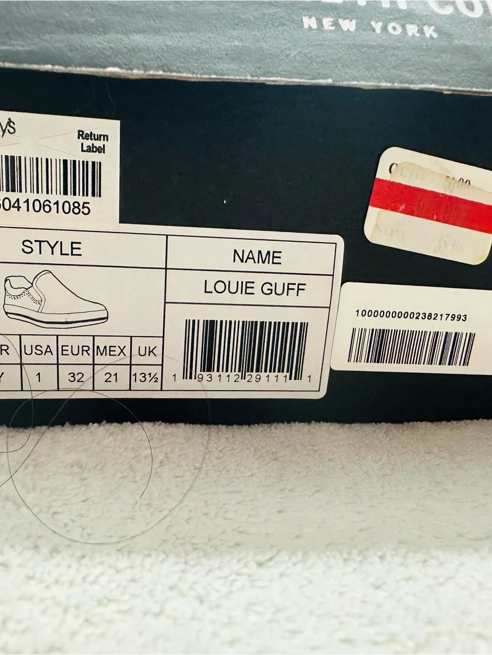 Kenneth Cole New York Boys Shoes Sneakers Size USA 1 (UK 13.5) Grey Excellent Co